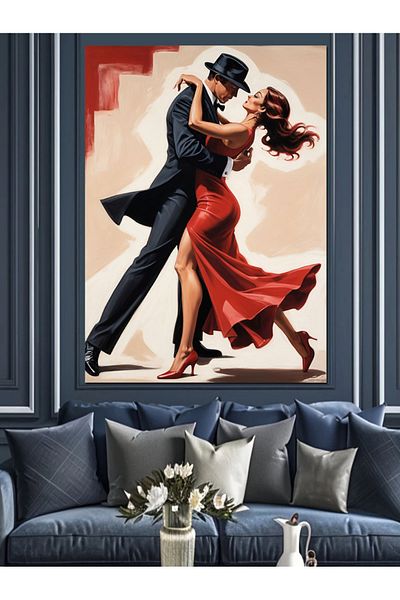 Tablomega Pânză decorativă Tango Dance - Lemn MDF