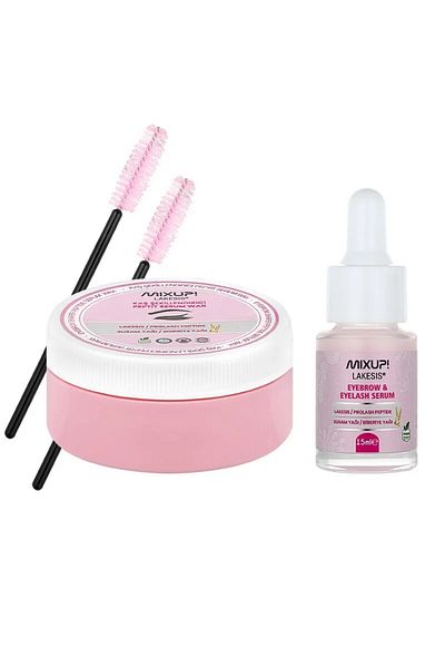 Mixup ! Lakesis Eyebrow & Eyelash serum + Kaş Şekillendirici Serum Wax SET