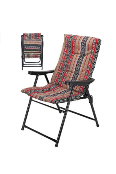 ROYAL ROSE كرسي تخييم قابل للطي عالي الجودة مبطن وخفيف الوزن بظهر مرتفع للتخي...