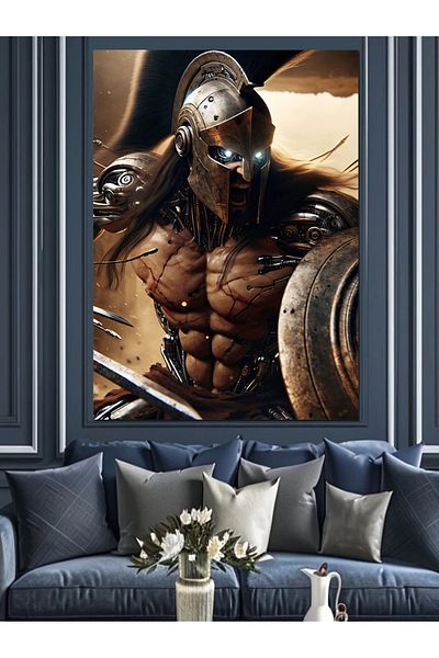 Tablomega Pânză decorativă Armored Warrior - Lemn MDF