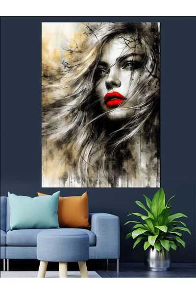 Tablomega Pânză decorativă pentru femei Windy - Lemn MDF