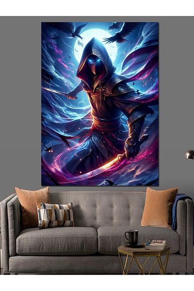 Tablomega Neon Clothing Warrior Decorative Canvas - Mdf Wooden Painting