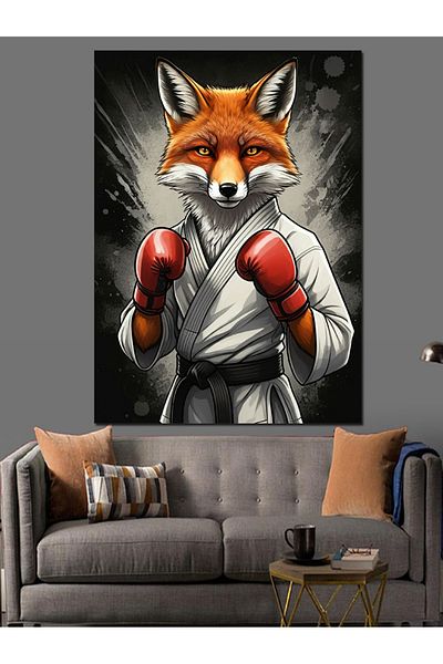Tablomega Pânză Decorativă Boxer Fox - Lemn MDF