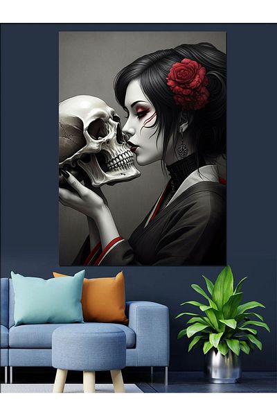 Tablomega Immortal Lovers Decorative Canvas - Mdf Wooden Painting