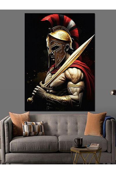 Tablomega Spartan Decorative Canvas - Mdf Wooden Table