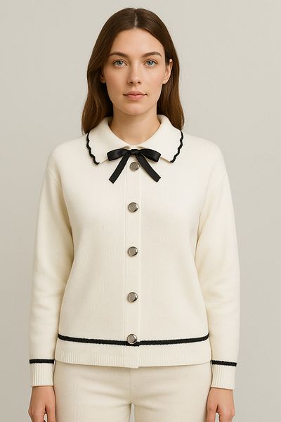My love butik Pulover de damă cu panglică cu detalii