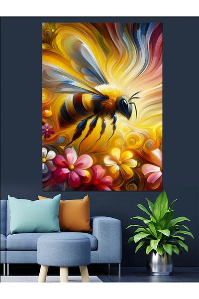 Tablomega Pânză decorativă Color Honey Bee - Lemn MDF
