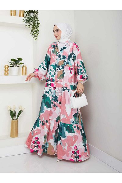 Moda Krash Patterned Modal Oversized Dress