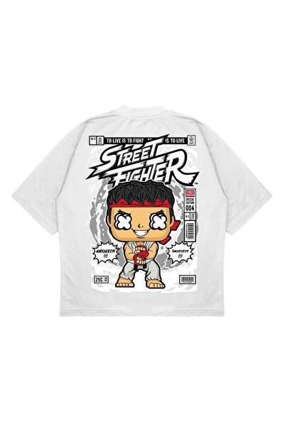 PURE EFFECT Unisex Oversize kroj Street Fighter ruksak Štampano širokog kroja...