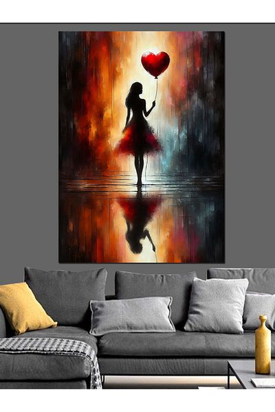 Tablomega Love and Shadow Decorative Canvas - Mdf Wooden Painting