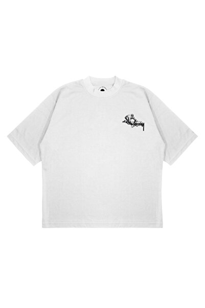 PURE EFFECT Унісекс Oversize Stussy Working Man з принтом Boxy Fit з товстої ...