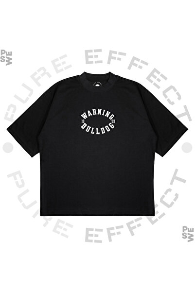 PURE EFFECT Unisex Oversize kroj Upozorenje Bulldog Štampano Kutijasti kroj D...