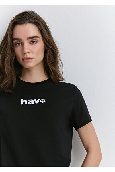 Mavi Hav Printed Regular Fit Women's T-Shirt