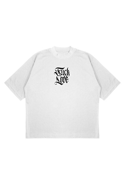 PURE EFFECT Unisex Oversize kroj F*ck-love štampano Štampano Boxy Fit debela ...