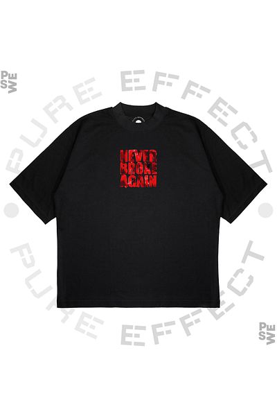 PURE EFFECT Μπλουζάκι Unisex Oversize Vlone 'Never Broke Again' με στάμπα Boxy Fit