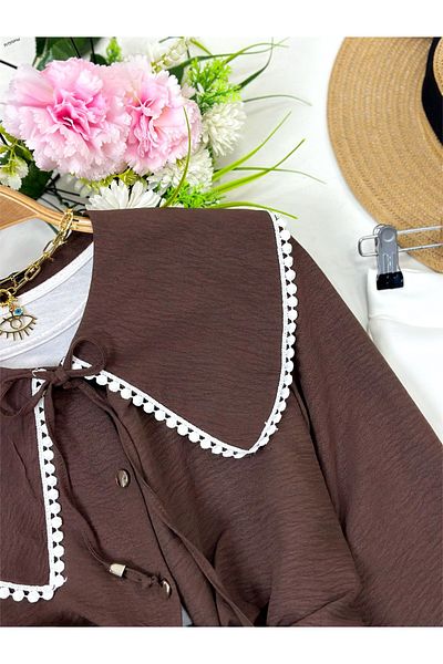 YEDİLALE Fisto Collar Shirt Skirt Double Set