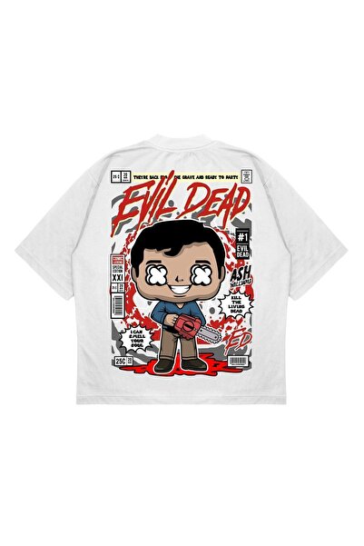 PURE EFFECT Unisex Oversize kroj Evil Dead Back Štampano Kutijasti kroj, debe...