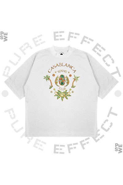 PURE EFFECT Μπλουζάκι Unisex Oversize Casablanca 3 με εμπριμέ υφασμάτινη εφαρμογή
