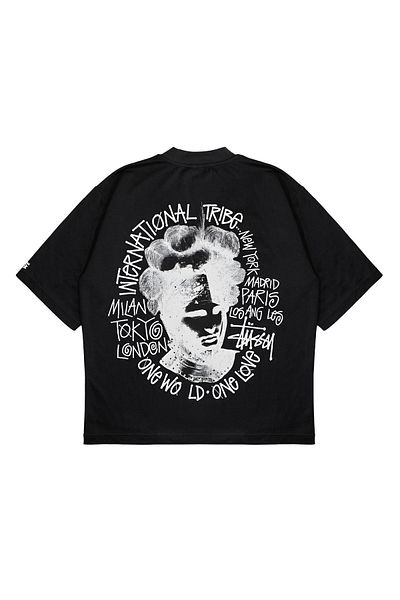 PURE EFFECT Tricou unisex oversize Stüssy Camelot Box Fit gros