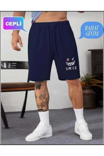 TREND ALİSSE LACİVERT ERKEK SPOR BERMUDA YAZLIK RAHAT ŞORT