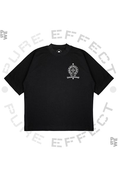 TRAGEDY Μπλουζάκι Unisex Oversize Chrome Hearts Square με στάμπα Boxy Fit από χοντρό ύφασμα