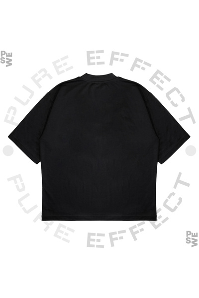 PURE EFFECT Unisex Oversize Basic Unprinted Printed Boxy Fit Thick Fabric (240Gsm) T-Shirt