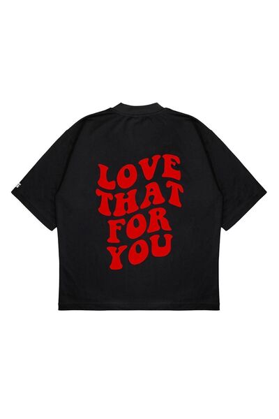 PURE EFFECT Μπλουζάκι Unisex Oversize, Love That For You Motif, BOXY Fit, Χον...