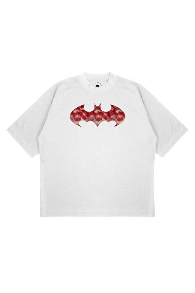 PURE EFFECT Μπλουζάκι Unisex Oversize με στάμπα Batman Kiss, σε φαρδιά γραμμή...