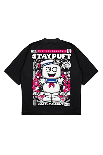 PURE EFFECT Unisex Oversize kroj Staypuft ruksak Štampano širokog kroja od de...