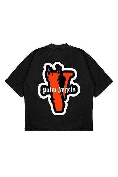 PURE EFFECT Unisex Oversize Palm Angels Intense Relief Προσωπικό T-shirt