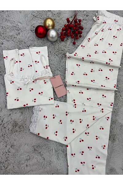 pijamaworld SET DE PIZAMA CU ȘASE LUNGURI DE VISCOSA MOALE CU CUREA DE SNA