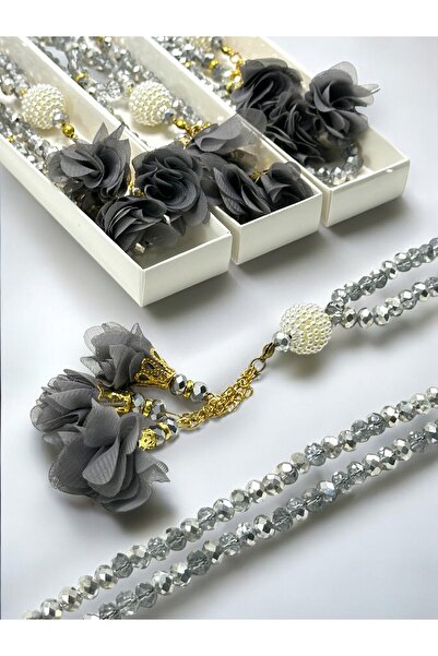 Deniz Elmasları Çeyizlik, Hediyelik, Bebek Mevlidi, Kristal Tesbih Set Kutulu Hac, Umre Dönüş Hediyesi - 10 Adet