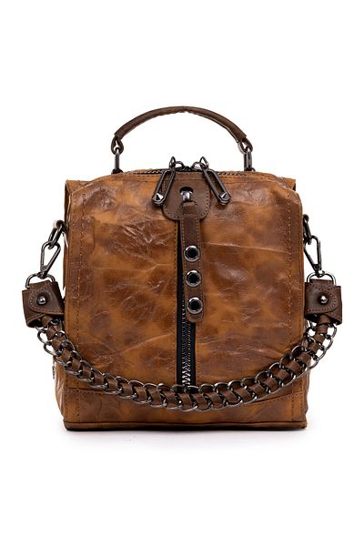 Necati Çanta Τσάντα Wash Leather 3 Λειτουργιών – Τσάντα πλάτης, ώμου και χειρός σε ένα