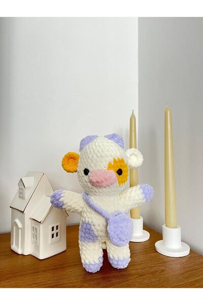 HobbyCity Sevimli İnek Cute Cow Amigurumi Uyku Arkadaşı