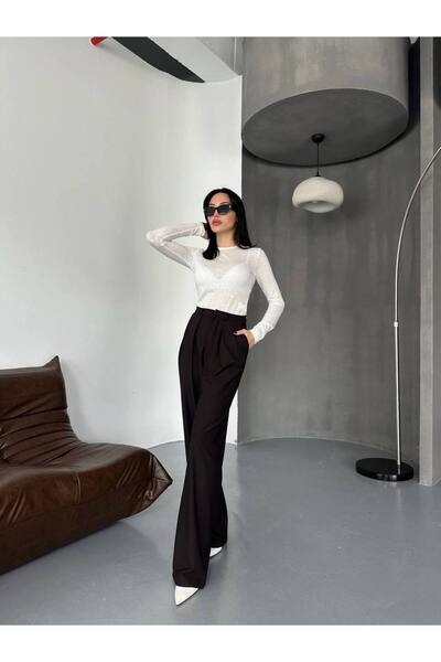 Julidress Palazzo pantalone sa šavovima i šipkastim detaljima