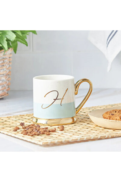 Karaca Letter H, Porcelain Mug, 330ML, Multi