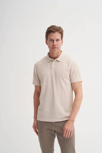 Cazador Μπλουζάκι Polo Neck Slim Fit με υφή