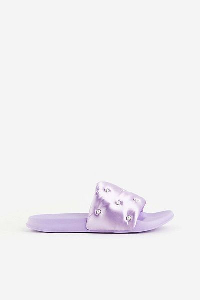 H&M Beaded satin slides