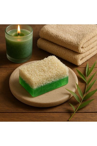 Likolash 100% Handmade Natural Pumpkin Fiber Aloe Vera Soap 130 Gr