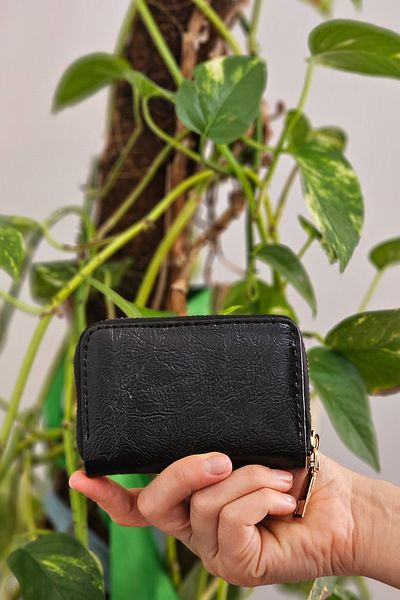 Mazel Design Mini Wallet with Card Holder Compartment and Zippered Coin Compartment