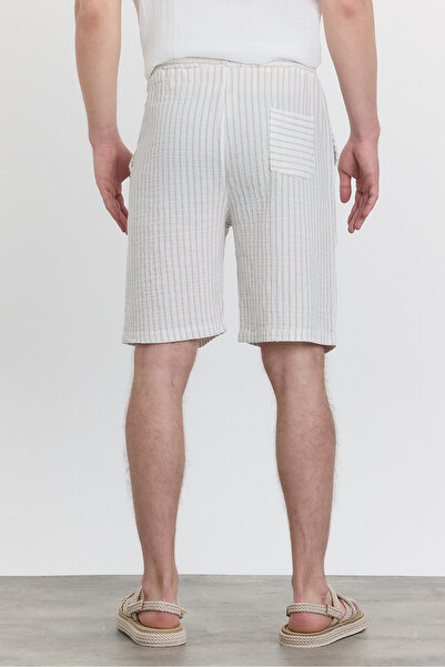 TCT TEKSTİL Muslin Striped Shorts - 5050