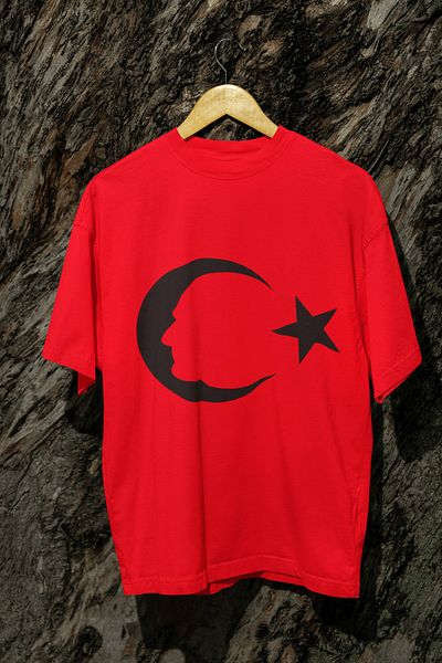 MAGORS Turkish Flag Printed Crew Neck Tshirt