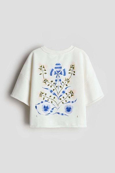 H&M Oversized Printed Top