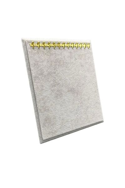 MeGass Dekor Εγχώριας παραγωγής Suede Fabric Cream Χρώμα 20/16 cm Βάση επίδειξης με γάντζο ποδιών