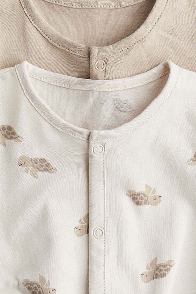 H&M 2-pack cotton sleepsuits