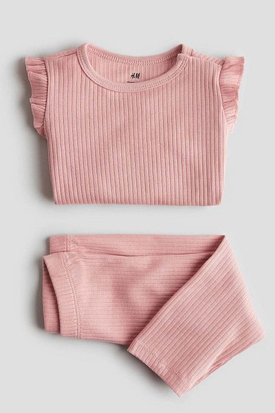 H&M Ribbed cotton set
