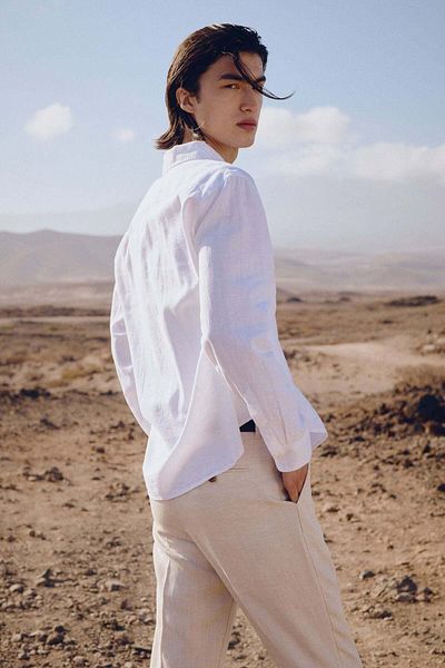 H&M Regular Fit Linen-blend Shirt