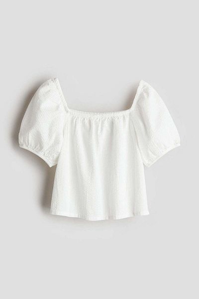 H&M Cotton Seersucker Top