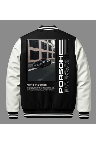 Edizen Porsche 911 GT3 Touring Premium Bomber College Μπουφάν Unisex Oversize 100% βαμβάκι