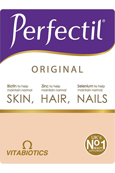 Vitabiotics Perfectil Original Beauty Supplement for Hair Skin and Nails 90 Unflavoured Tablets